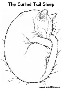 Coloring pages: The Curled Tail Sleep pdf