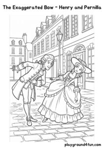 Coloring pages: The Exaggerated Bow Henry and Pernilla pdf