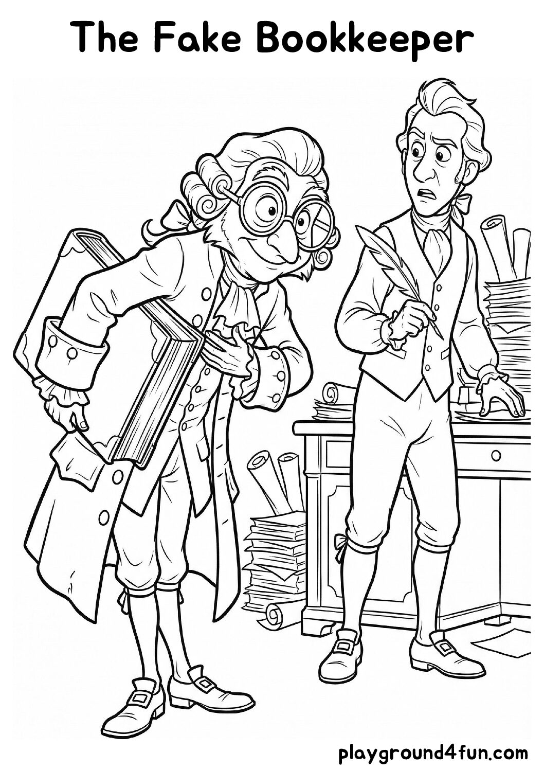 Coloring pages: The Fake Bookkeeper pdf