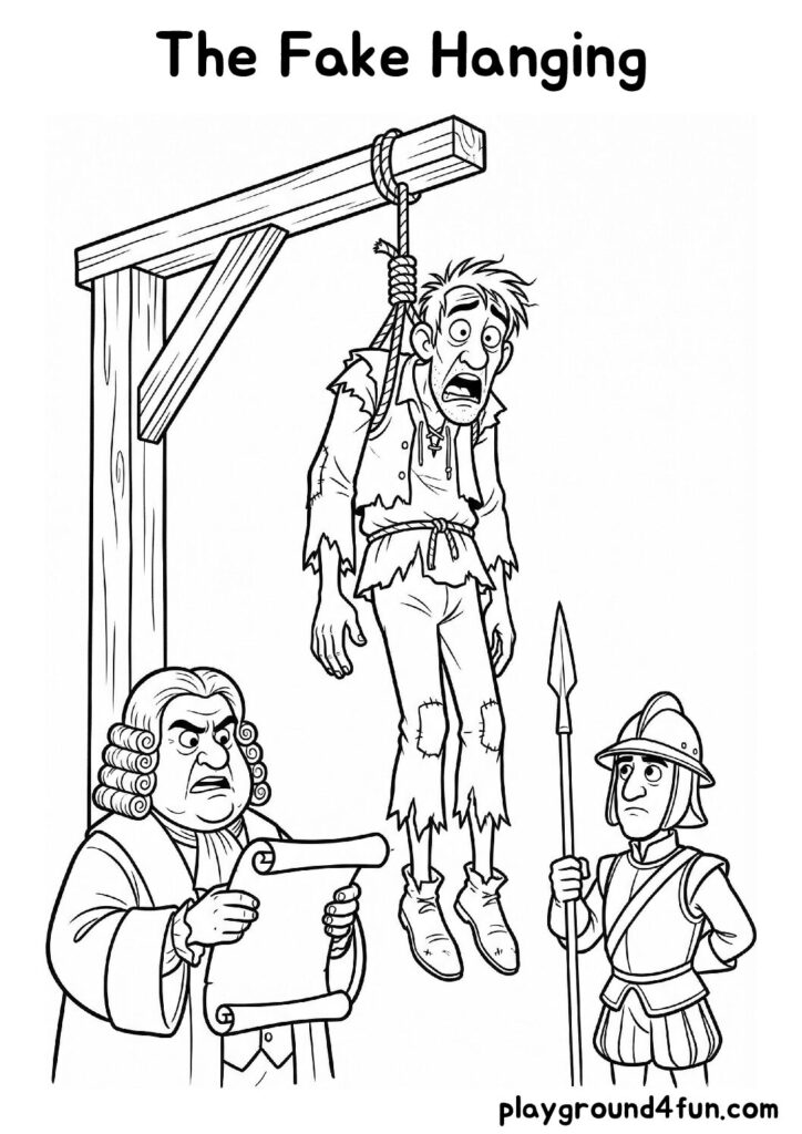 The Fake Hanging Coloring Pages