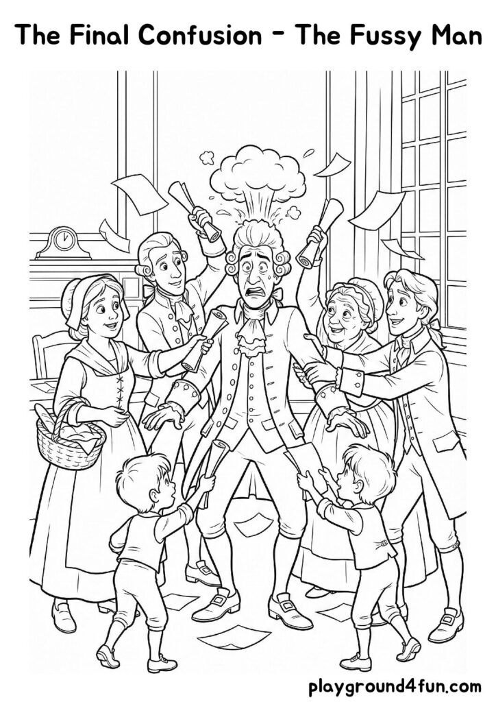 The Final Confusion – The Fussy Man Coloring Pages
