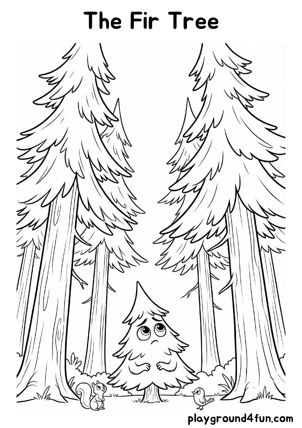 Coloring pages: The Fir Tree pdf