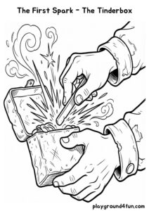 Coloring pages: The First Spark The Tinderbox pdf