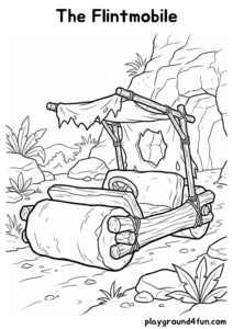 Coloring pages: The Flintmobile pdf