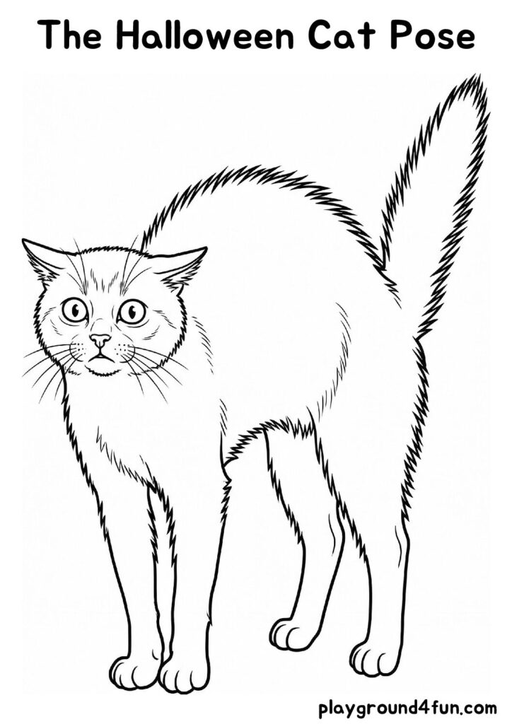 The Halloween Cat Pose