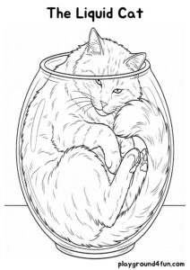 Coloring pages: The Liquid Cat pdf