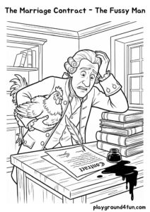 Coloring pages: The Marriage Contract The Fussy Man pdf