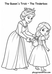 Coloring pages: The Queens Trick The Tinderbox pdf