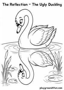 Coloring pages: The Reflection The Ugly Duckling pdf