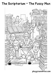 Coloring pages: The Scriptorium The Fussy Man pdf