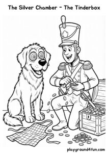 Coloring pages: The Silver Chamber The Tinderbox pdf