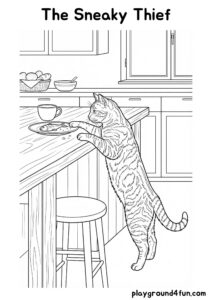 Coloring pages: The Sneaky Thief pdf