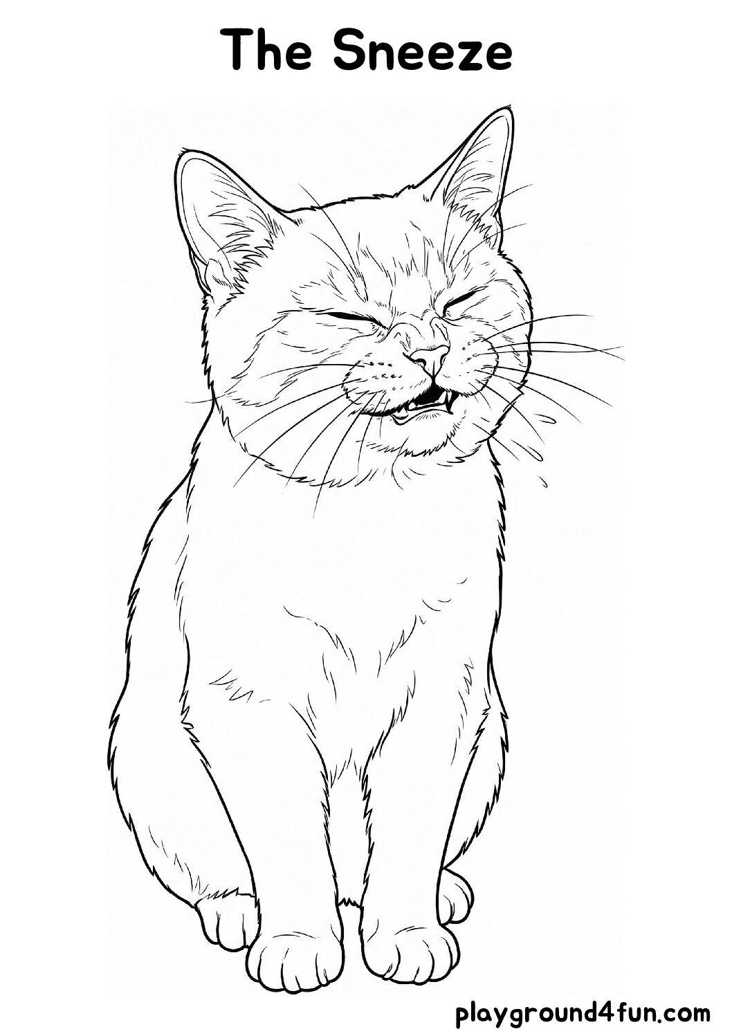 Coloring pages: The Sneeze pdf