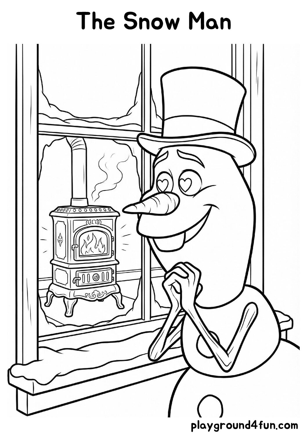 Coloring pages: The Snow Man pdf
