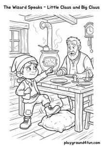 Coloring pages: The Wizard Speaks Little Claus and Big Claus pdf