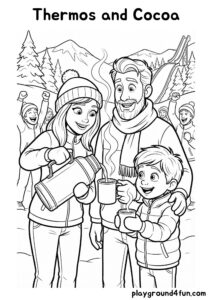 Coloring pages: Thermos and Cocoa pdf