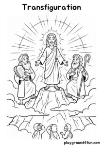 Coloring pages: Transfiguration pdf