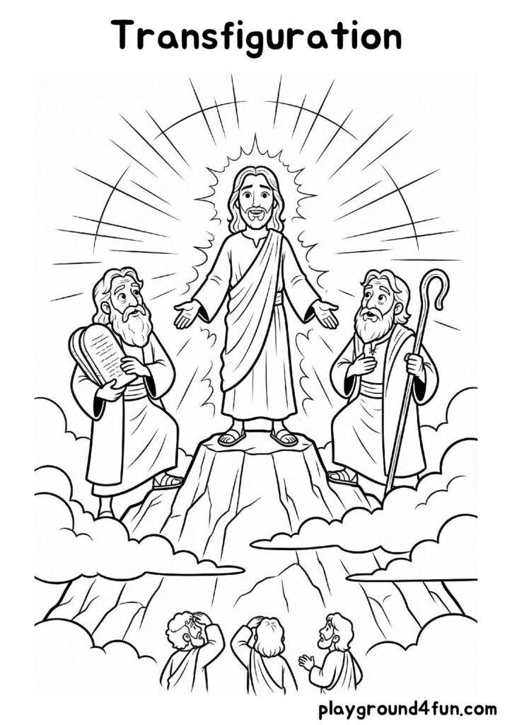 Transfiguration Coloring Pages