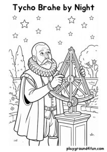 Coloring pages: Tycho Brahe by Night pdf