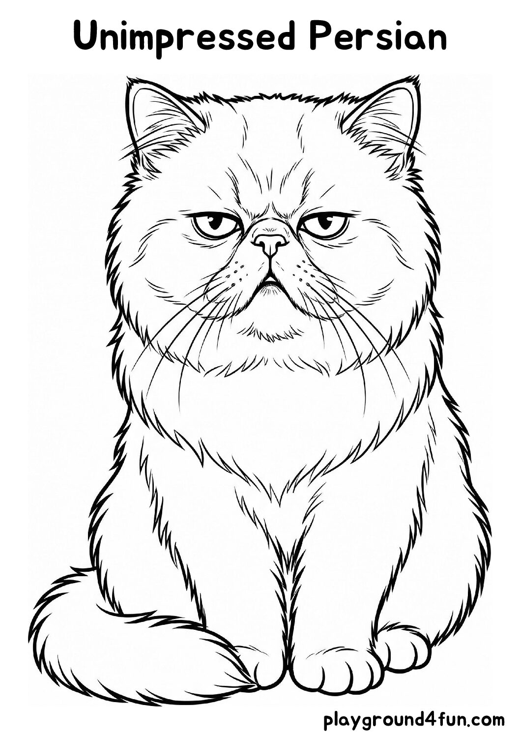 Coloring pages: Unimpressed Persian pdf