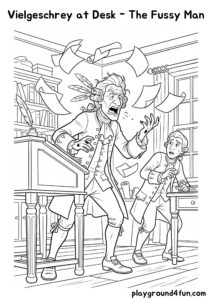 Vielgeschrey at Desk – The Fussy Man