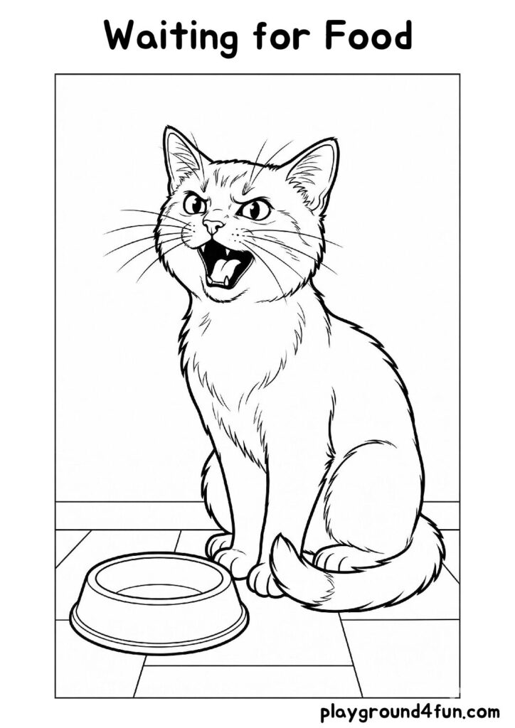 Waiting for Food Coloring Pages