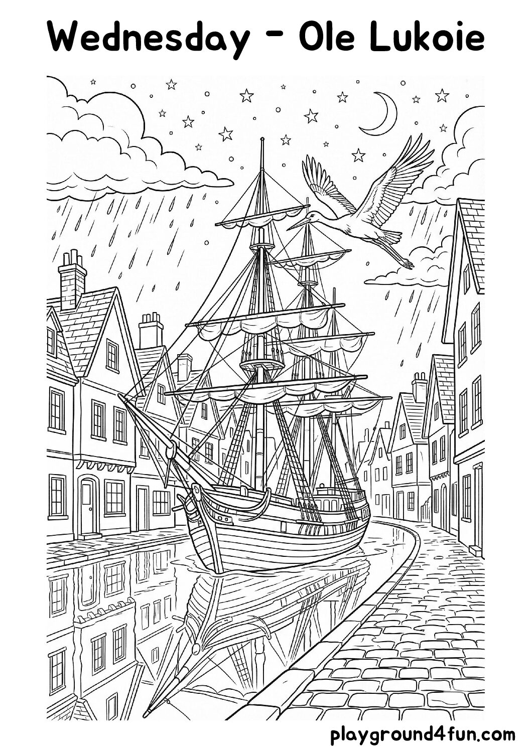 Coloring pages: Wednesday Ole Lukoie pdf