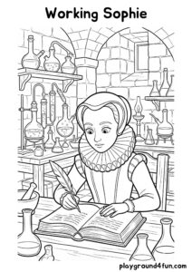 Coloring pages: Working Sophie pdf