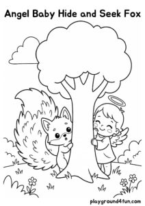 Coloring pages: Angel Baby Hide and Seek Fox pdf