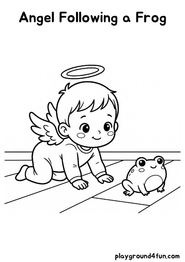 Angel Following a Frog