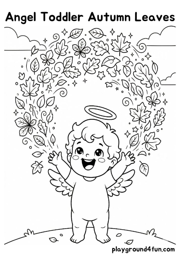Angel Toddler Autumn Leaves