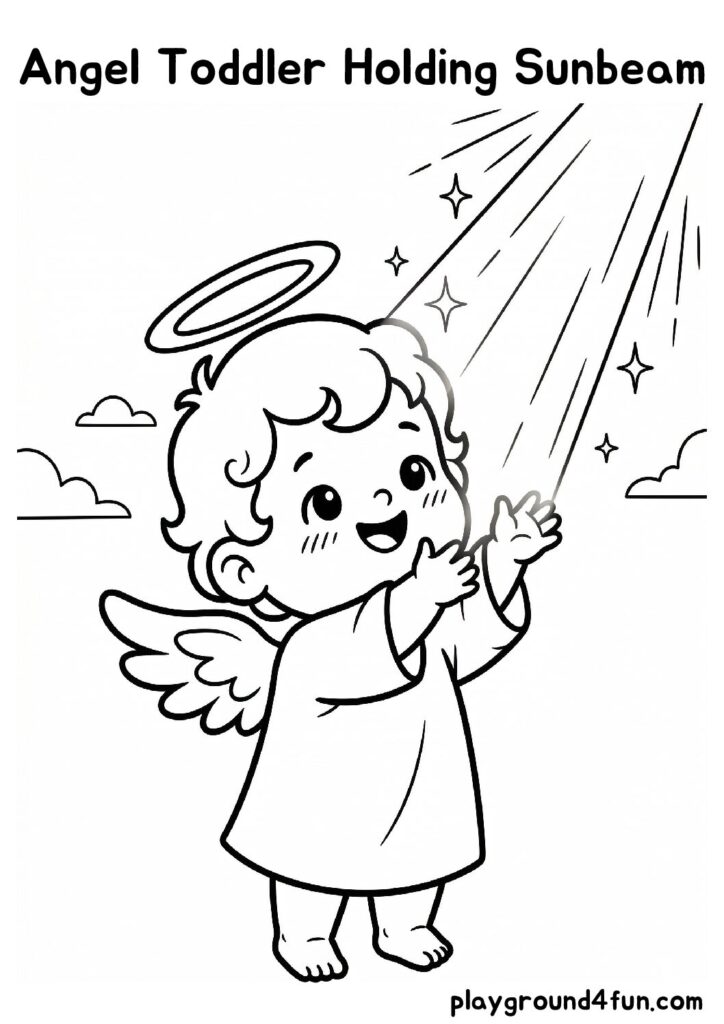 Angel Toddler Holding Sunbeam