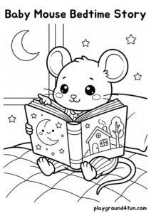 Coloring pages: Baby Mouse Bedtime Story pdf
