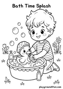 Coloring pages: Bath Time Splash pdf