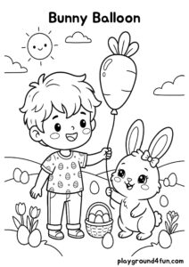 Coloring pages: Bunny Balloon pdf