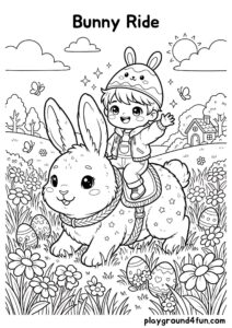 Coloring pages: Bunny Ride pdf