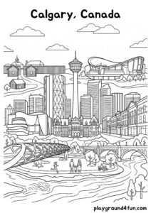 Coloring pages: Calgary Canada pdf