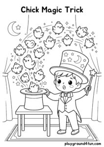 Coloring pages: Chick Magic Trick pdf