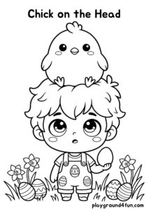 Coloring pages: Chick on the Head pdf