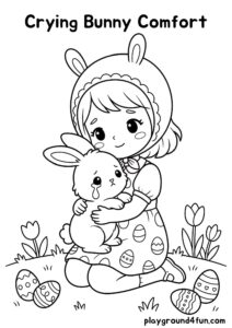 Coloring pages: Crying Bunny Comfort pdf