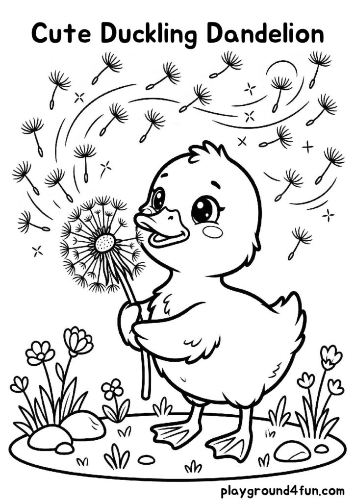 Cute Duckling Dandelion