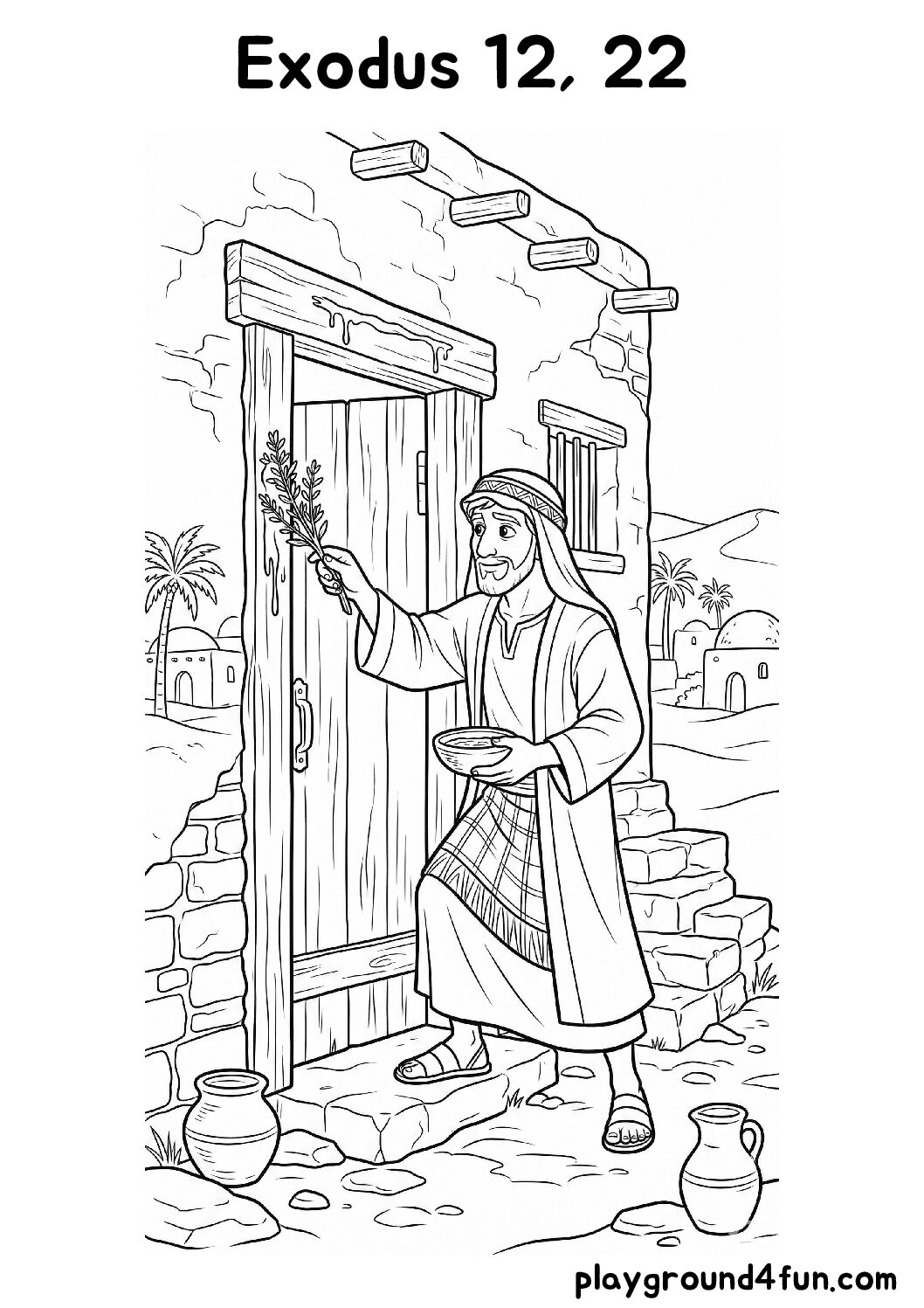 Coloring pages: Exodus 12 22 pdf