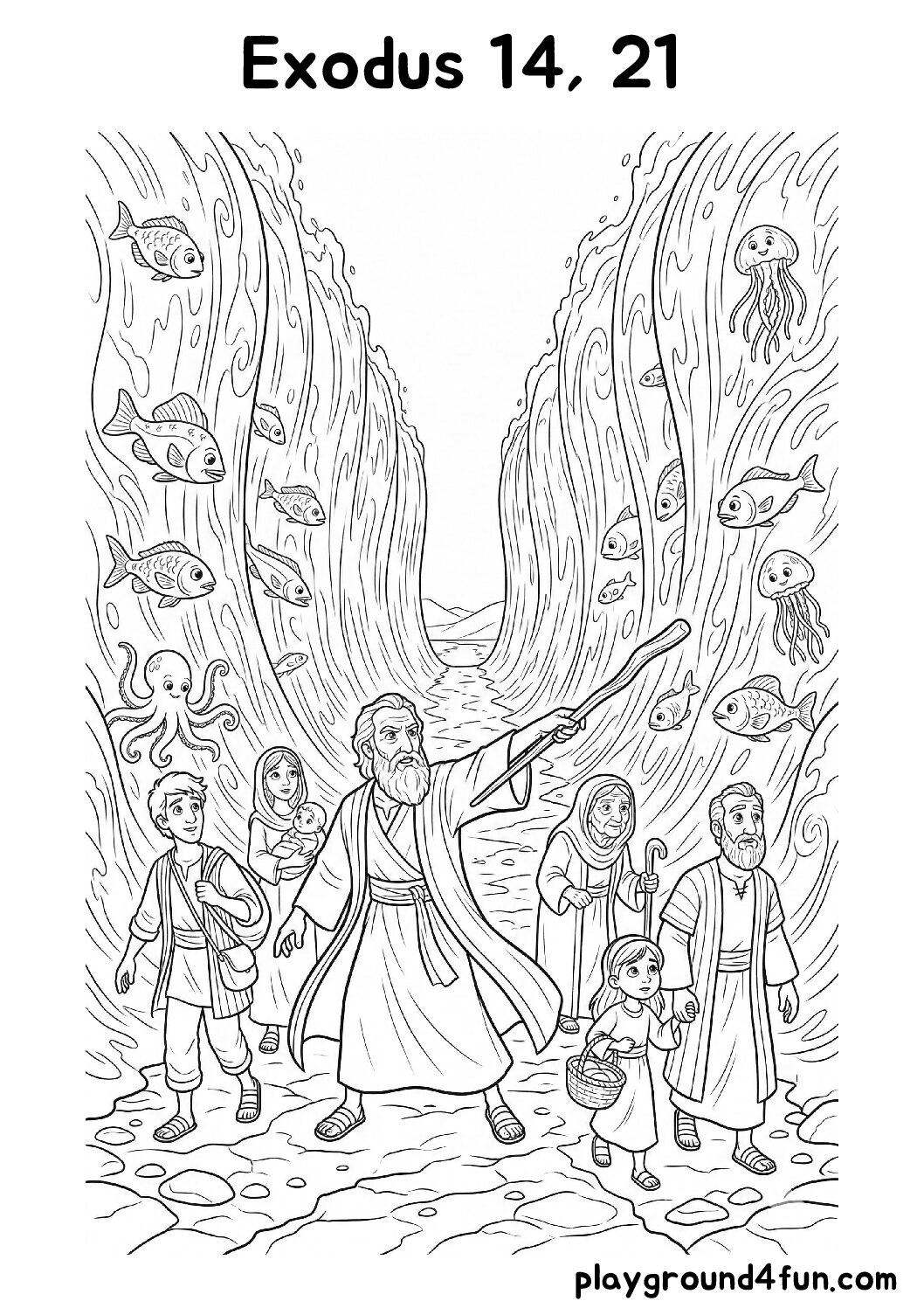 Coloring pages: Exodus 14 21 pdf