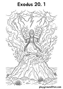 Coloring pages: Exodus 20 1 pdf