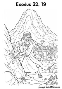 Coloring pages: Exodus 32 19 pdf