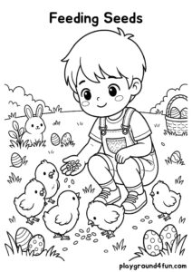 Coloring pages: Feeding Seeds pdf