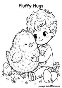 Coloring pages: Fluffy Hugs pdf