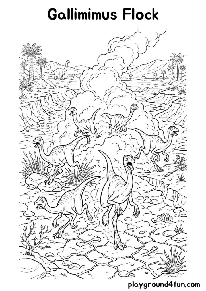 Gallimimus Flock