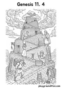 Coloring pages: Genesis 11 4 pdf