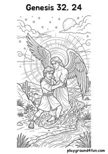 Coloring pages: Genesis 32 24 pdf